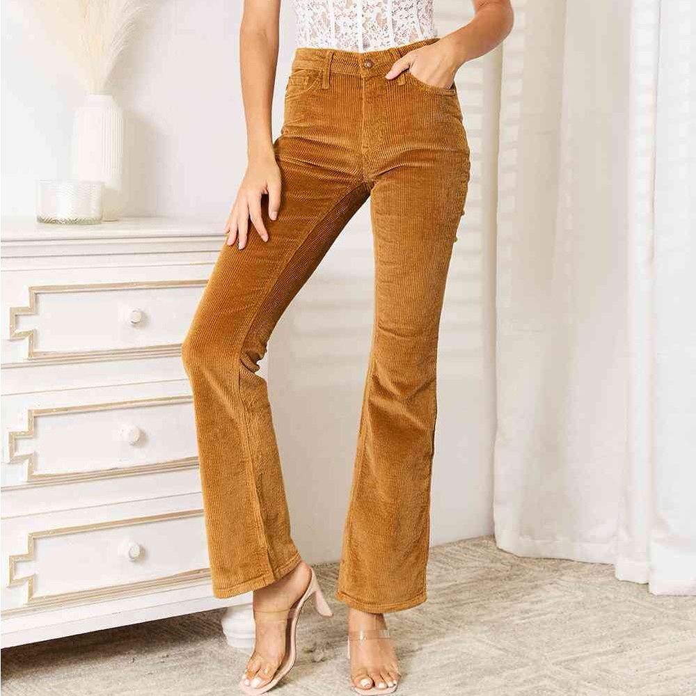 Judy Blue Mid Rise Bootcut Corduroy Pants